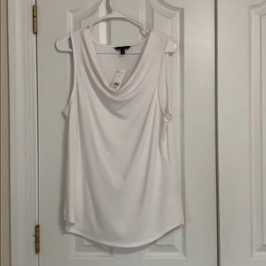 White sleeveless blouse